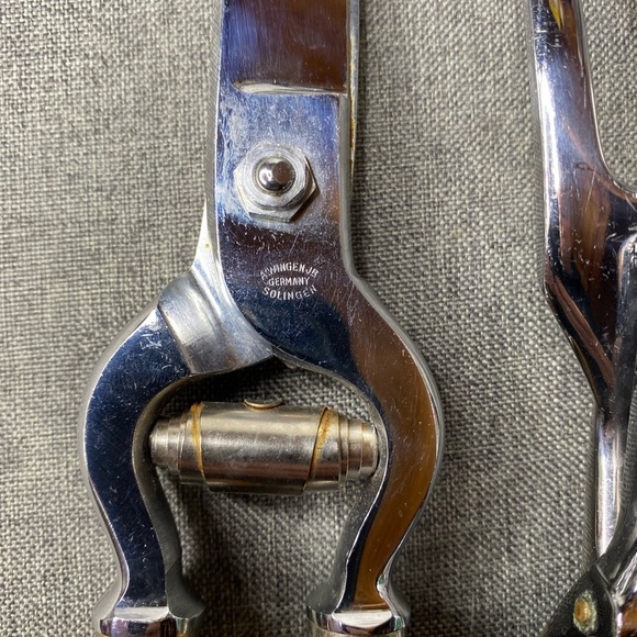 Anton Wingen Carved Antler Handled Poultry Shears‎ and Meat Fork - Picture 3 of 4